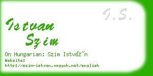 istvan szim business card